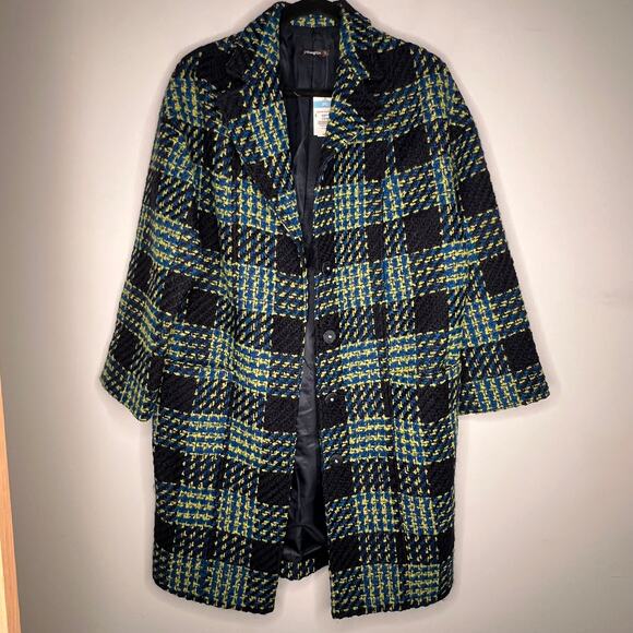 J. McLaughlin Plaid Tweed Fien Coat Size Small - Picture 5 of 9